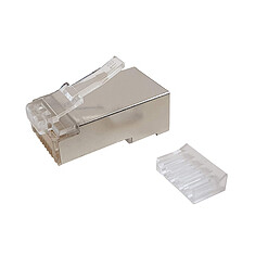 Solarix Konektor RJ45 CAT6 STP 8p8c stíněný skládaný na licnu