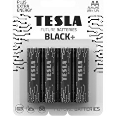 TESLA BLACK+ alkalická baterie AA (LR06, tužková, blister) 4 ks
