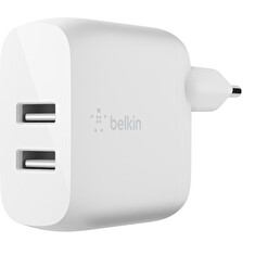 Belkin BOOST CHARGE™ Duální 24W USB-A nástěnná nabíječka, bílá