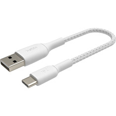 Belkin BOOST CHARGE™ USB-C/USB-A kabel, 15cm, bílý - odolný