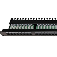 XtendLan Patch panel 19", 24 portů, Cat5e, UTP, vyvazovací úchytky, 2xAu