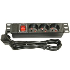 XtendLan 10'' rozvodný panel 3x 230V, ČSN, vypínač