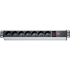 XtendLan 19'' rozvodný panel 7x 230V, ČSN, s přepěťovou a proudovou ochranou a vypínačem