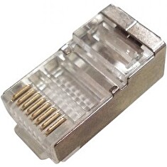 XtendLan Konektor STP RJ45 CAT5e, drát, stíněný, kulatý, 50u