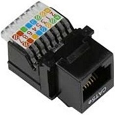 XtendLan Keystone jack RJ45, zaklapávací, CAT5E, UTP, instalace bez nástrojů, černý