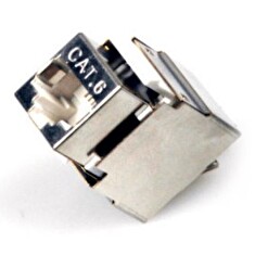 XtendLan Keystone jack RJ45, narážecí CAT6, STP, 180 st., narážení zezadu