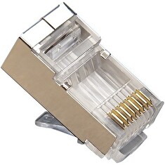 XtendLan Konektor STP RJ45 CAT5e, lanko, stíněný, kulatý