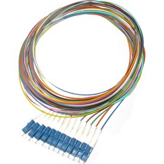 XtendLan FO pigtail LC, 9/125, 0,9mm, 1m, LS0H, ZWP, sada 12ti pigtailů různé barvy, G.652d