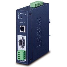 PLANET MODBUS průmyslová brána RS-232/422/485 na IP, 1x COM, 100Base-TX, RTU/ACSII, -40až+75°C, 9-48VDC, IP30