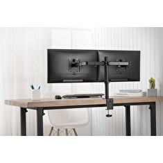 Digitus držák na dva monitory 15-32 ", 2x 8 kg (max.), Černé VESA: 75 x 75, 100 x 100