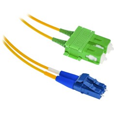 XtendLan FO patch LC-SC/APC 1m 9/125, duplex, ultraflexibilní G.657.A1, LS0H, průměr 2mm, krátký vývod