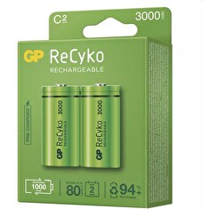 GP C ReCyko 3 000 mAh, nabíjecí, 2 ks PP