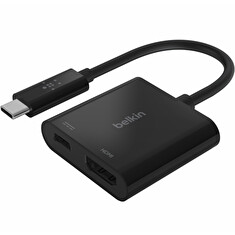 Belkin USB-C adaptér na HDMI + 60W napájení, černá