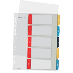 LEITZ Celoplastové rejstříky Cosy A4 popisovatelné na počítači 1-5