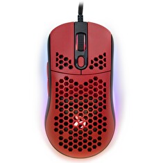 AROZZI herní myš FAVO Ultra Light Black-Red/ drátová/ 16.000 dpi/ USB/ 7 tlačítek/ RGB/ černočervená