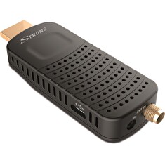 STRONG DVB-T/T2 tuner HDMI stick SRT 82/ Full HD/ H.265/HEVC/ externí anténa/ EPG/ PVR/ HDMI/ USB/ micro USB/ IR/ černý