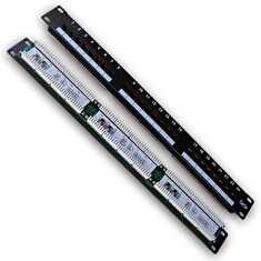 DATACOM Patch panel 19" UTP 24 port CAT5E LSA 1U BK (3x8p)