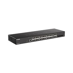 D-Link DGS-2000-28 Managed switch, 24x GbE, 4x RJ45/SFP, fanless
