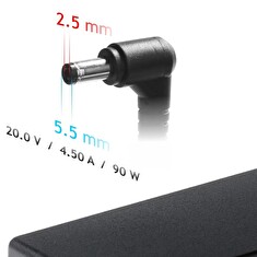 Akyga Notebook power adapter AK-ND-71 20V / 4.5A 90W 5.5 x 2.5 mm LENOVO