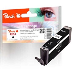 PEACH kompatibilní cartridge Canon CLI-551BK, black, 8,5 ml