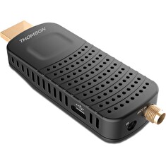 THOMSON DVB-T/T2 tuner HDMI stick THT 82/ Full HD/ H.265/HEVC/ externí anténa/ EPG/ PVR/ HDMI/ USB/ micro USB/ IR/ černý