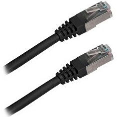 XtendLan Patch kabel Cat 5e FTP 1m - černý