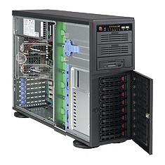 SUPERMICRO Tower/4U 8x 3,5" HS SAS/SATA, 2x 5,25", 1x 5,25" pro 3,5", 903W (80+gold) (Super Quiet - 28dB)