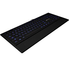 CANYON podsvícená pogumovaná USB klávesnice, tenká, multimediální, CZ/SK layout