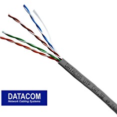 DATACOM UTP drát CAT5E PVC,Eca 50m šedý - metráž