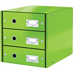 LEITZ Zásuvkový box Click&Store, 3 zásuvky, zelená