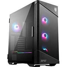 MSI skříň MPG VELOX 100R/ bez zdroje/ levé temperované sklo/ 4x ARGB 120 mm fan/ 1x USB3.1 Type-C/ 2x USB3.0/ černá