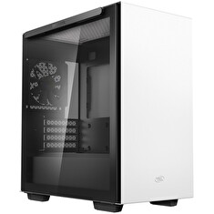 DEEPCOOL skříň Macube 110 WH / Micro ATX / 120mm fan / 2xUSB 3.0 / prosklená bočnice s magnetickým uchycením / bílá