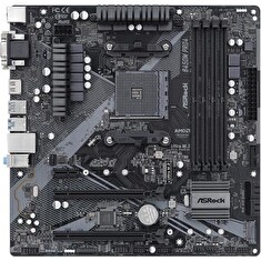 ASROCK B450M PRO4 R2.0 (AM4, amd B450, 4xDDR4 3200, 4xSATA3, 7.1, USB3.1, VGA+DVI +HDMI, mATX)