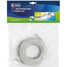 Emos Patch kabel UTP, CAT 5e, AWG26, PVC, šedý, 10m