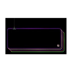 GEMBIRD Podložka pod myš MP-GAMELED-L, USB, RGB podsvícení, herní, 300x800mm, látková, černá
