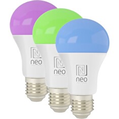 IMMAX NEO LITE SMART sada 3x žárovka LED E27 9W RGB+CCT barevná a bílá, stmívatelná, Wi-Fi, TUYA