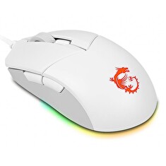 MSI herní myš CLUTCH GM11 WHITE Gaming/ 5.000 dpi/ RGB Lighting/ 6 tlačítek/ USB