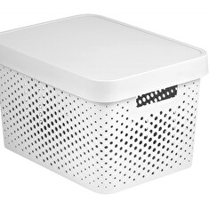 Box Curver Infinity Dots 17L s víkem bílý