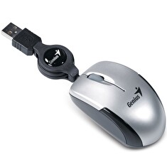 GENIUS Micro Traveler V2/ drátová/ 1200 dpi/ USB/ stříbrná
