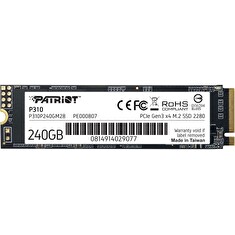 PATRIOT P310 240GB SSD / Interní / M.2 PCIe Gen3 x4 NVMe 1.3 / 2280