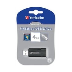 VERBATIM USB Flash Disk Store 'n' Go PinStripe USB 4GB, černý