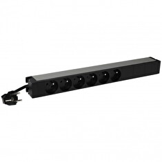 LEGRAND PDU Základní, 1U-19", výstup 6x 230V (CZ/FR), 1-fáze 16A, vstup CZ vidlice - kabel 3m