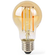 NEDIS Wi-Fi chytrá LED žárovka s vláknem/ E27/ A60/ 7W/ 806lm/ teplá bílá/ 1800 - 3000K/ sklo/ zlatá