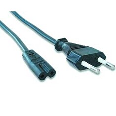 GEMBIRD Kabel síťový 1,8m VDE 220/230V napájecí notebook 2 pin