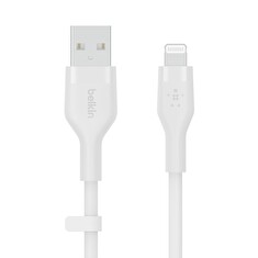 Belkin kabel USB-A na LTG_silikon, 1M, bílý