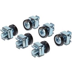 Montážní sada-souprava do racku ,4x šroub M6, 4x nut, 4x plastová podložka