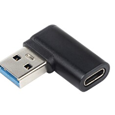 PremiumCord zahnutá 90° redukce USB-C Female na USB3.0 typ A Male