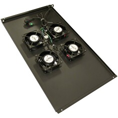 XtendLan Ventilace pro stojanové rozvadeče ECO hloubky 1000mm, 4x ventilátor, černá