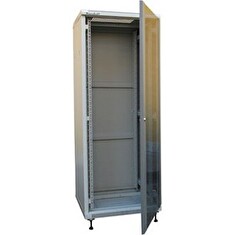 XtendLan 42U/600x800 stojanový, šedý, skleněné dveře, plná záda