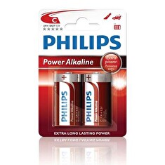 Philips baterie C PowerLife, alkalická - 2ks